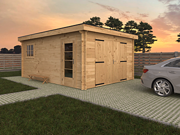 Houten garage Geer 350 x 500 cm