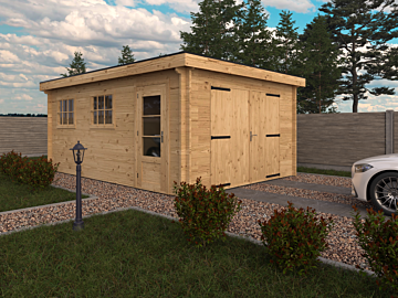 Houten garage Mees 400 x 570 cm