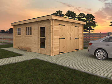 Houten garage Gijs 350 x 570 cm