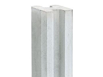 Eindpaal wit / grijs 11.5x11.5x272cm betonsysteem Spui - voor motiefplaten