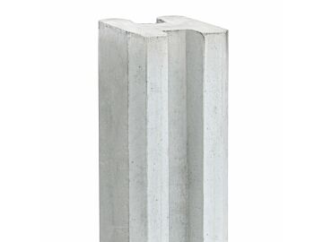 Hoekpaal wit / grijs 11.5x11.5x316cm betonsysteem Linde - voor motiefplaten of tuinscherm