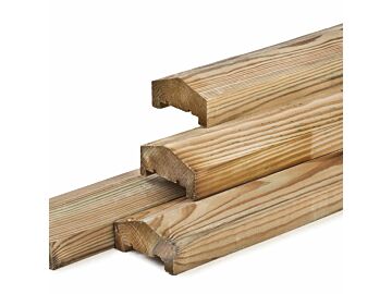  Afdeklat piramide 3-planks geimpregneerd 4.5x8.8x240cm