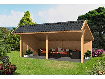 Kapschuur Bergen XL Lariks Douglas 677x452cm type 2 onbehandeld