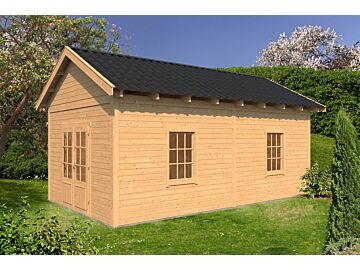 Overkapping zadeldak Hamar XL 678x445 cm type 4 met onbehandelde wanden