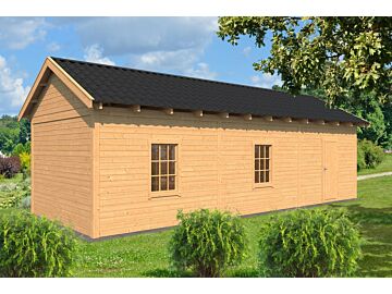 Overkapping zadeldak Hamar XL 990x445 cm type 8 met onbehandelde wanden