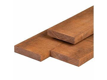 Azobé hardhout bestekhout 5,0 x 15,0 x 350 cm fijn bezaagd