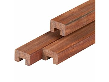 Angelim vermelho hardhout afdekkap 4,5x7x250 cm geschaafd