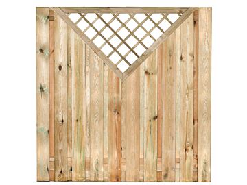 Tuinscherm superieur 21-planks grenen geimpregneerd