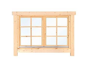 Dubbel draai kiepraam voor blokhut 153 x 105.1 cm