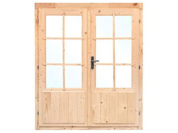 Dubbele deur met raam 166.5 x 196 cm