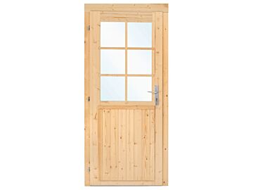 Enkele deur met raam 90.5 x 196 cm - Linksdraaiend