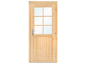 Enkele deur met raam 90.5 x 196 cm - Rechtsdraaiend