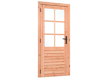 Enkele deur met glas Red Class Wood 100 x 205 cm - Linksdraaiend