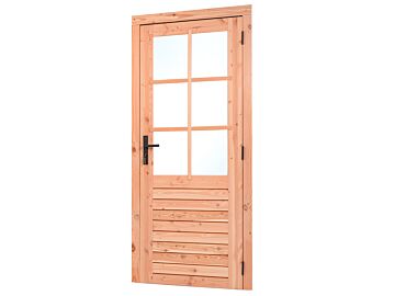 Enkele deur met glas Red Class Wood 100 x 205 cm - Rechtsdraaiend
