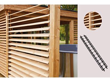 Flex Fence rails zwart voor shutters