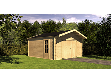 Houten garage 450 x 500 cm - Lars 45mm