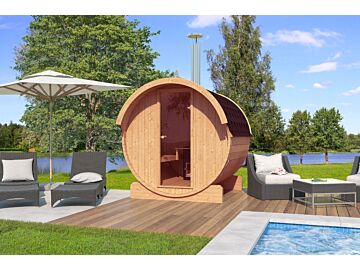 Barrelsauna 205 x 220 cm Thermowood