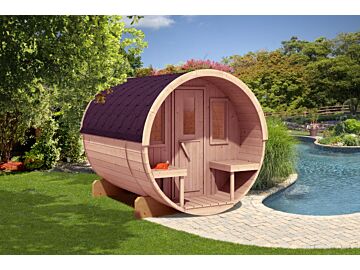 Barrelsauna 205 x 280 cm Thermowood