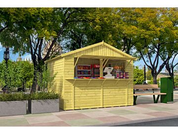 Houten Kiosk Santa 300 x 250 cm - Geimpregneerd