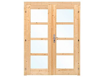 Moderne dubbele deur met glas 150 x 196 cm