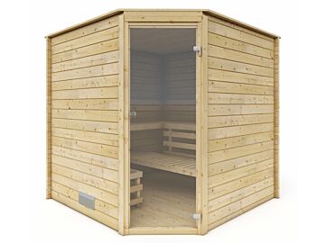 Binnensauna 205 x 205 cm hoekmodel