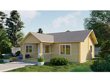 Chalet / blokhut Finn 1040x740cm + luifel 238cm