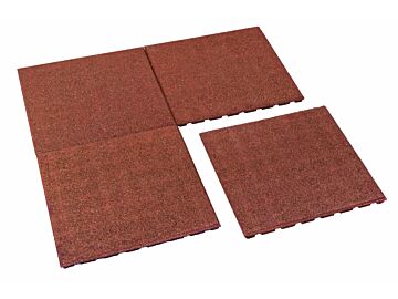 Rubber tegel rood 50 x 50 cm
