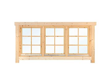 Driedelig draai kiepraam voor blokhut 220.5 x 105.1 cm