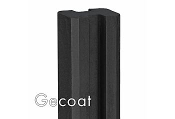 Sleufpaal antraciet gecoat 10x10x275cm hout-betonsysteem Zaan
