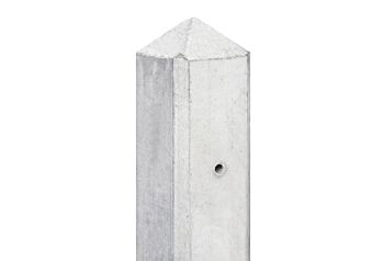 Betonpaal Schie wit / grijs diamantkop 10 x 10 x 280 cm