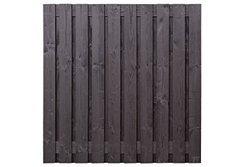 Tuinscherm Marlies zwart geïmpregneerd 21-planks