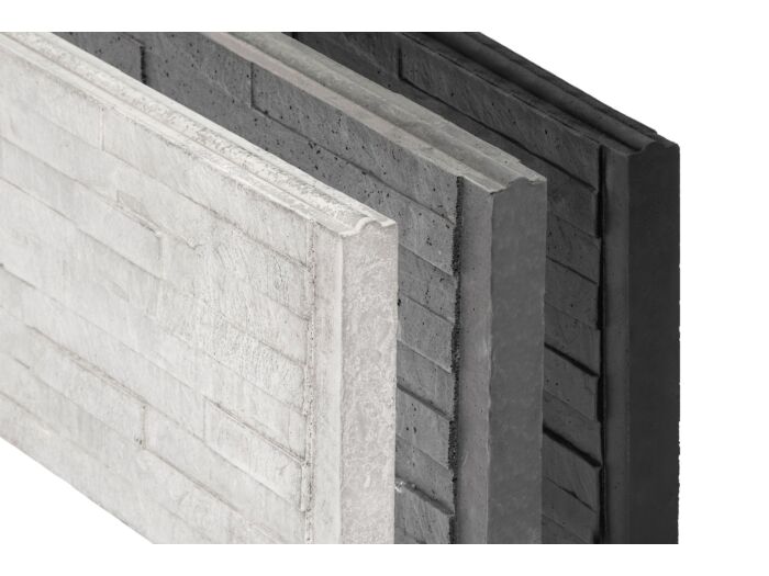 Motiefplaat leisteen antraciet 184 cm