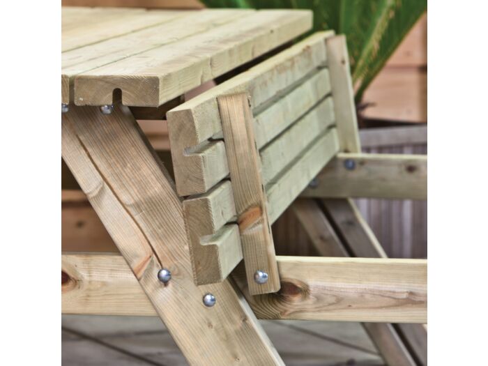 Picknicktafel geïmpregneerd hout 180 x 162 x 76 cm Extra solide uitvoering