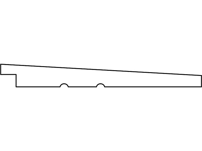 Zweeds Rabat zwart gespoten vuren 2.2x19.5x300cm