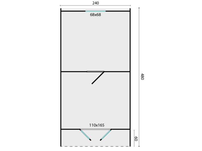Pod 480 - 240x480cm