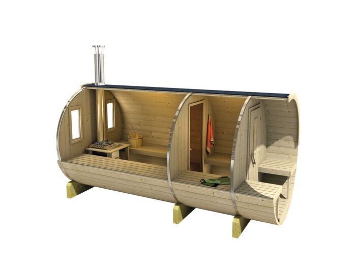Barrelsauna 205 x 400 cm
