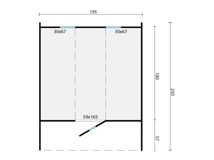 Barrelsauna 195 x 250 cm Thermowood 