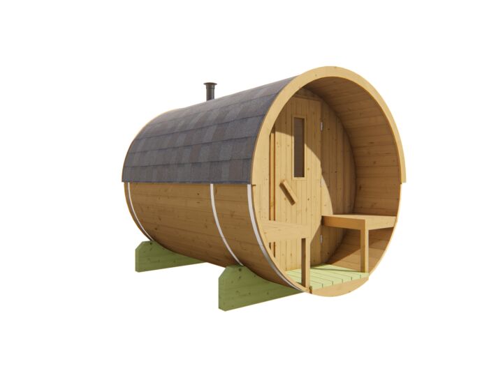Barrelsauna 195 x 250 cm Thermowood 