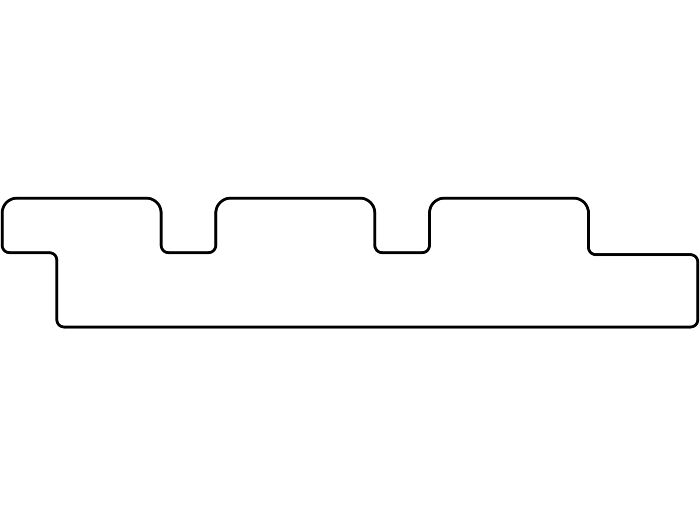 Douglas Triple Profiel - Deens Rabat - 1.9x13cm