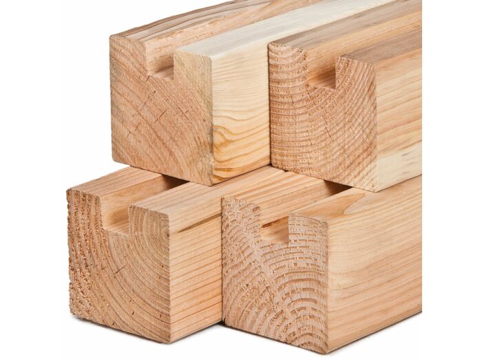 Sleufpalen Stapelbouw Schutting Douglas 11.5x11.5cm