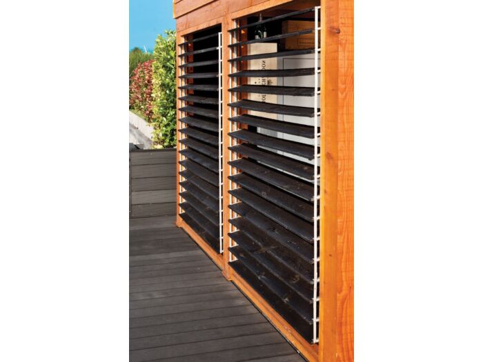 Flex Fence voor planken schutting met draaibare lamellen 220cm