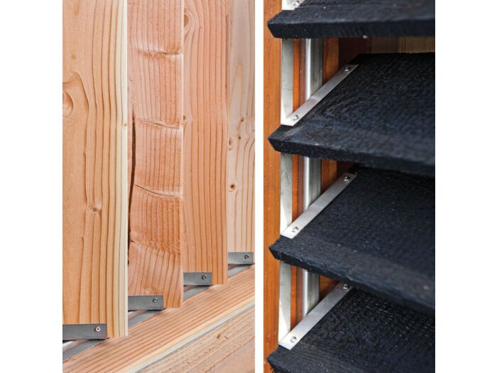 Flex Fence voor planken schutting met draaibare lamellen 220cm