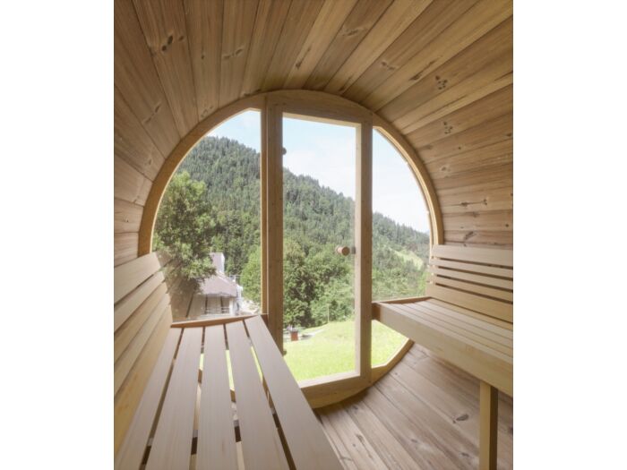 Barrelsauna 205 x 180 cm Ergonomisch Thermowood