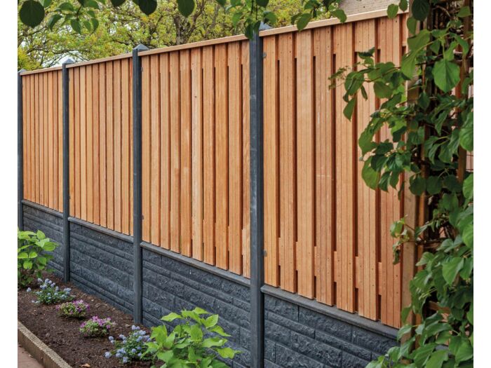 Hoekpaal wit / grijs diamantkop 10x10x280cm Schie