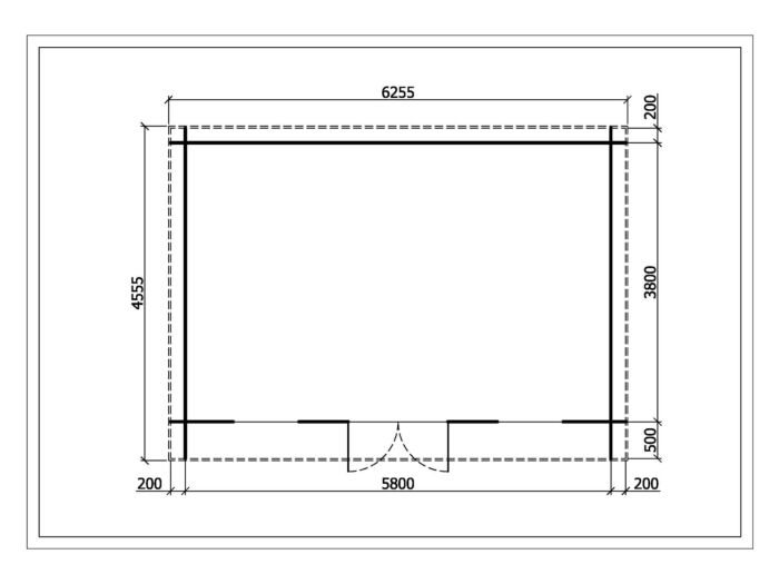 Blokhut Gerner 45mm 600x400cm - Duxwood