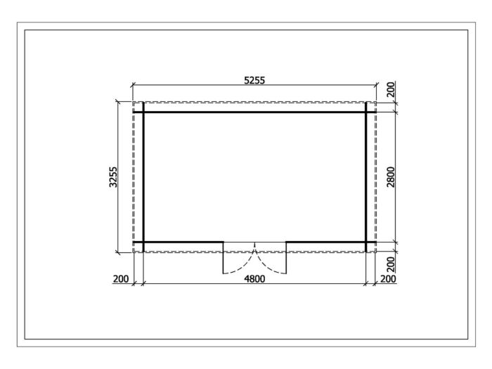 Blokhut Emmen 500x300cm - 45mm