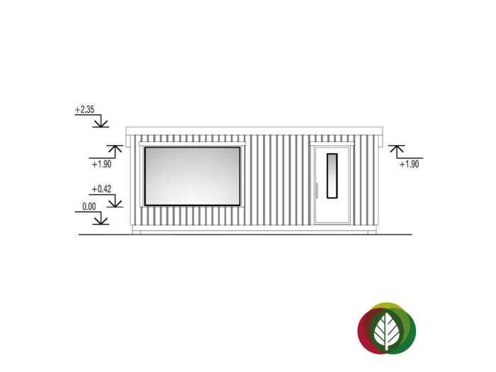 Luxe Buitensauna Carel XL 600 x 225 cm - Geïsoleerd