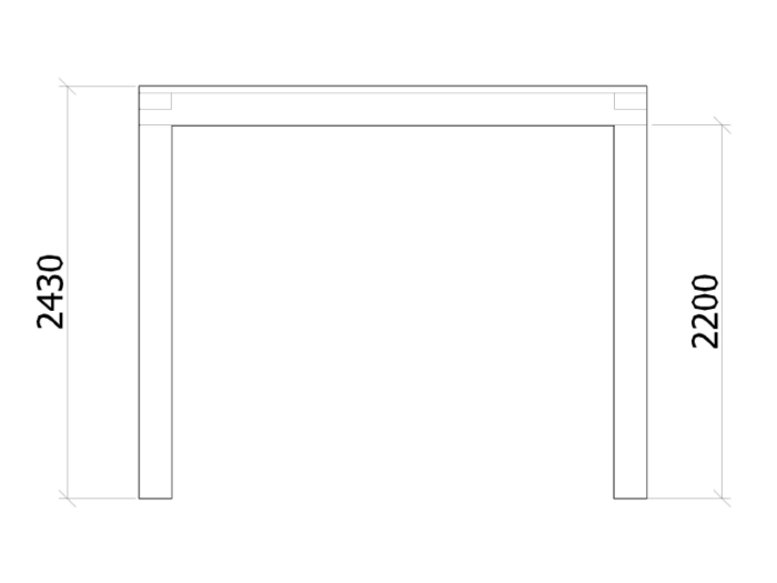Douglas overkapping 500 x 300 cm Castelli