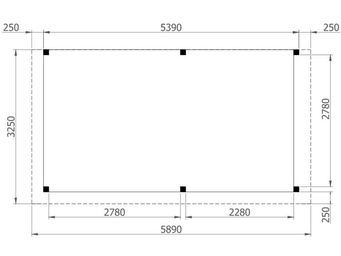 Douglas buitenverblijf Horn 550x300 cm type 3