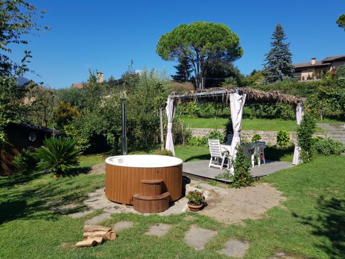 Luxe Hottub 200cm - interne kachel - Fiberglas binnenbak